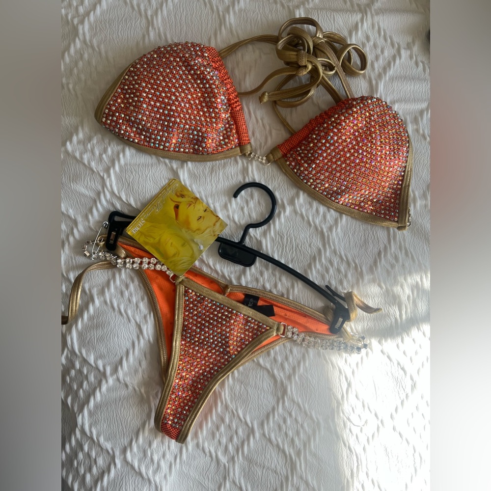 NWT Ingrid Romero fancy competition bikini Swarovski crystals - Picture 6 of 8